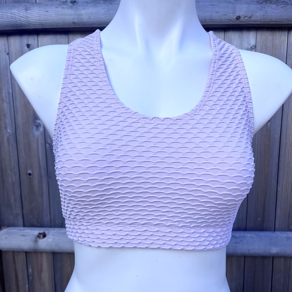 Booty by Brabants Other - Booty by Brabants Light Pink Signature Scalloped Texture Racerback Sports Bra
